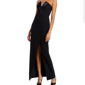 Aidan by Aidan Mattox Strapless Tuxedo Gown